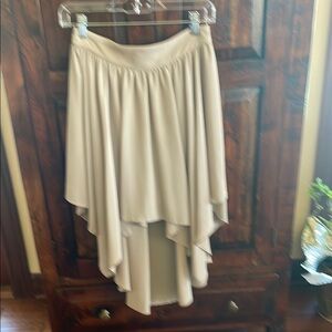 Elegant Cream High-Low Skirt